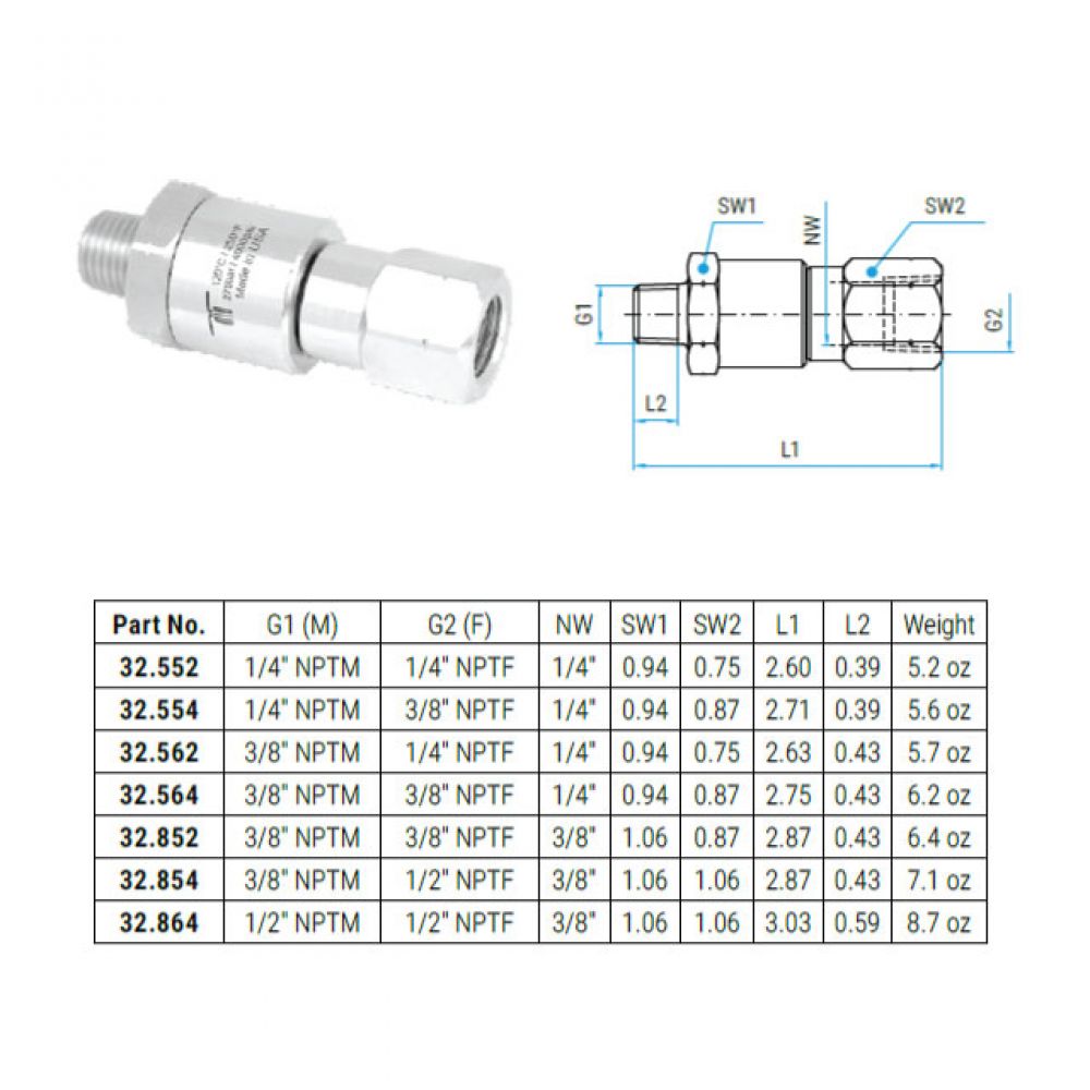 Joint rotatif DGV 3/8