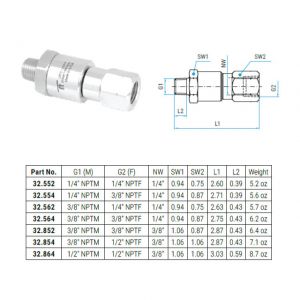 Joint rotatif DGV 3/8